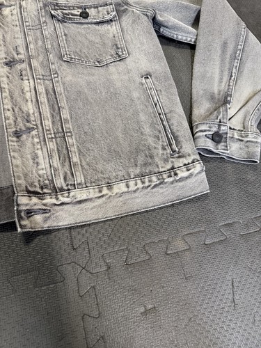 Giacca jeans uomo BOHMER denim nuovo All Saints grigio invecchiato XL - Foto 7 di 17