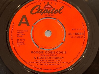 BOOGIE OOGIE OOGIE - WORLD SPIN BY A TASTE OF HONEY 7'' VINYL RECORD 1978
