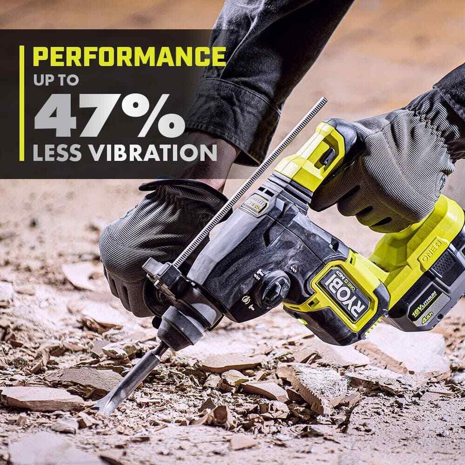 RYOBI Rotary Hammer Drill 18V Cordless Keyless Chuck Variable Speed