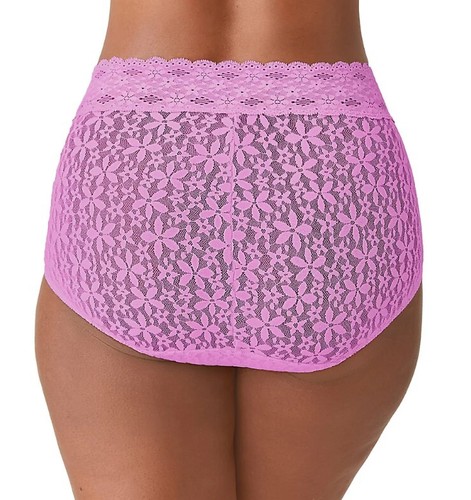 NWT Wacoal 870405 "Halo Lace" Full Brief Stretch Lace Panty, Pink Lilac (572) - Picture 5 of 5