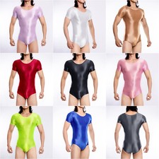 Men Jumpsuit Undershirt Unitard Bodybuilding Romper Smooth Bodysuit Leotard