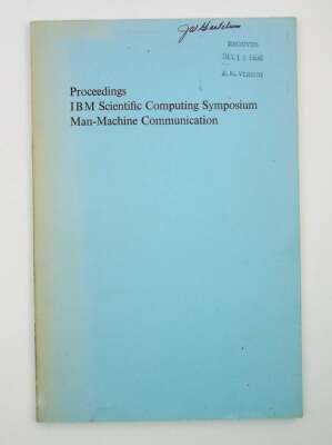 Proceedings of the IBM Scientific Computing Symposium on Man-Machine 1st ed 1966