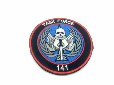 PATCH NATION Taskforce 141 Multinational Special Operations Blau Gestickte Klett Flecken