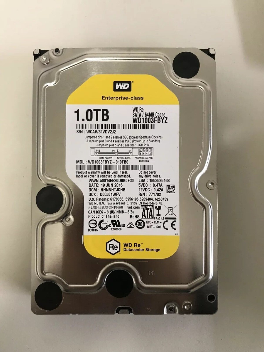 WESTERN DIGITAL GOLD - 1TB Hard Drive - WD1003FBYZ-010fb0 3.5