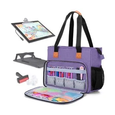 LUXJA Carrying Case for A4 Light Pad and Diamond Painting Accessories, Storag...