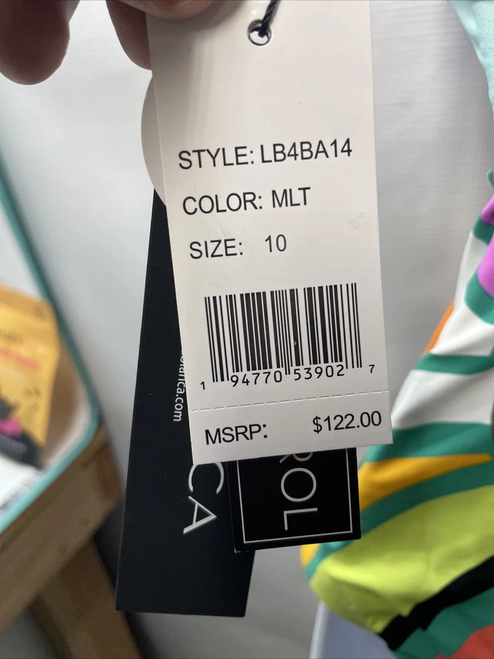 Traje de baño floral de una pieza de hombro estándar para mujer La Blanca talla 10 Foto 3 de 4