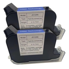 2pcs JS12 Fast Dry Eco Solvent Ink Cartridge 12.7mm Handheld Inkjet PrinterOpens