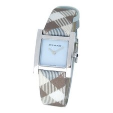 Blue Burberry Plaid Watch BU4312 Swiss Mother of Pearl w/box and papers RARE