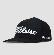 New 2025 Titleist Tour Stretch Tech Golf Hat Black Breathable Comfort Fitted $38