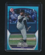 ISAIAH COUPET 2023 BOWMAN SKY BLUE RC PARALLEL 322/499 #BD-37