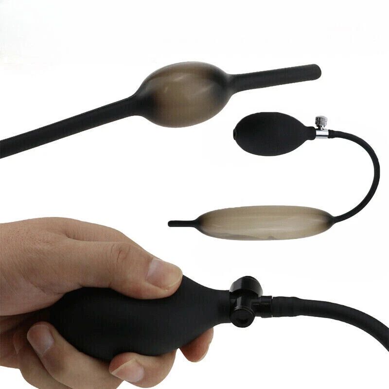 Estirador inflable de silicona con sonido uretral para pene tapón bomba dilatador juguetes sexuales Foto 4 de 4