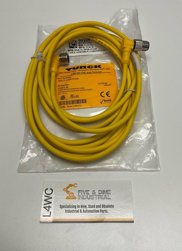Turck WKB-3T-WSB-3T/S90 Male/Female Cable U2223030 3-Pin 90°