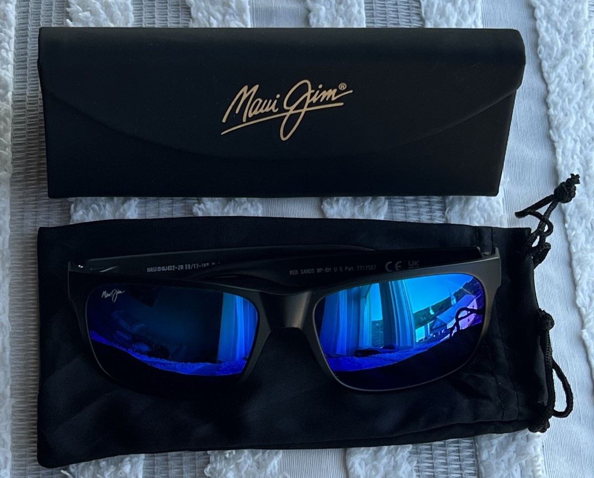 Maui Jim Red Sands MJ 432 2M Black Frame + Hawaii Blue Polarized