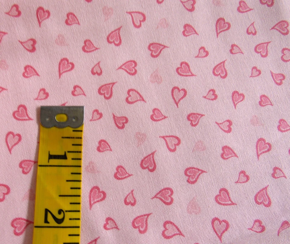 1.4 yds CLOSE TO MY HEART Faye Burgos Marcus Fabric PINK HEARTS Valentine's Day - Image 3 of 3