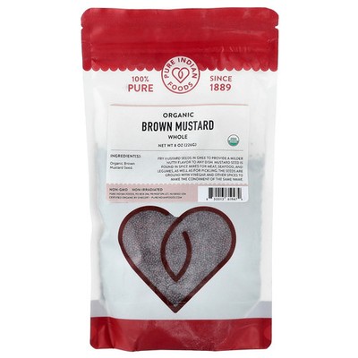 Organic Brown Mustard, Whole, 8 oz (226 g)