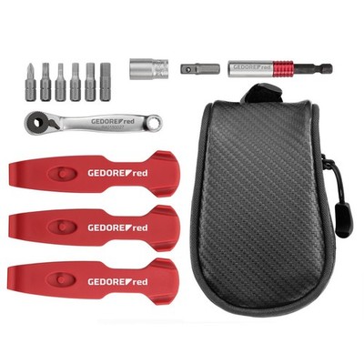 Gedore red R21702013 Bike-Set Unterwegs 13-teilig Fahrrad-Werkzeug