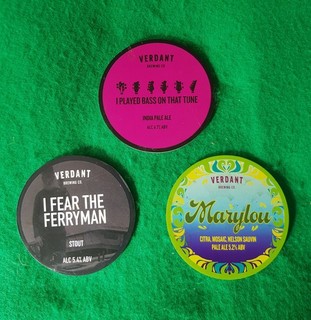 verdent brewing pumpclips cornwall brewery pumpclip