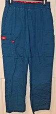 Dickies Women's Signature Elastic Waist Scrubs Pant, Caribbean Blue, Med