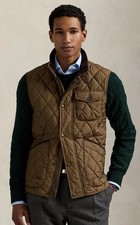 Size XL-Tall Polo Ralph Lauren DARK BROWN Quilted Vest RARE Color NWT