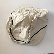 Pottery Barn Teen Beige Canvas Bean Bag Cover 19” Zipper Natural Neutral Minimal