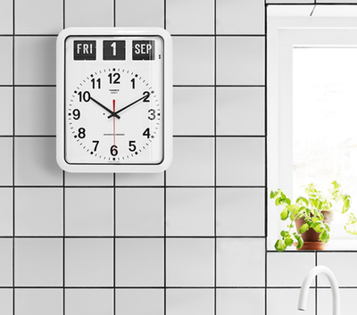 TWEMCO Wall Clock Flip Perpetual Calendar BQ-12A White | eBay