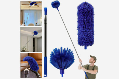 Microfiber Ceiling Fan Duster-Cobweb Cleaner Brush Kit Telescopic Extension Pole