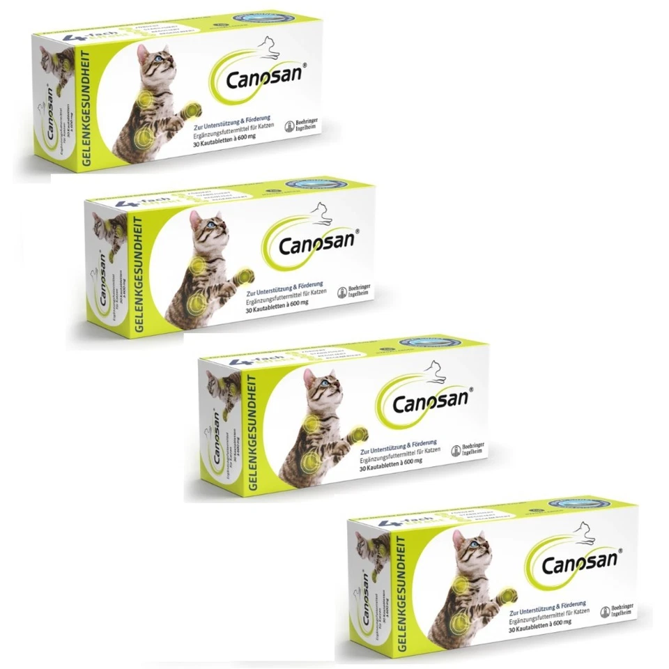 Canosan Kautabletten Katze 4 x 30 Tabletten für die Gelenkgesundheit SPARPACK
