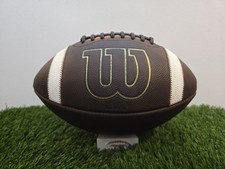 Wilson GST Leather Game Football - Game Prepped. Gold Logos