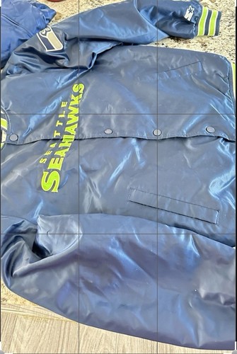 VINTAGE STARTER SEATTLE SEAHAWKS SATIN JACKET SIZE L NFL COAT - Picture 7 of 8