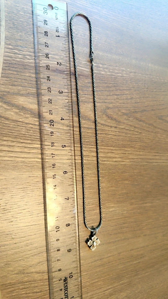 Cadena Konstanstino 18k/925 con colgante de cruz  Foto 3 de 4