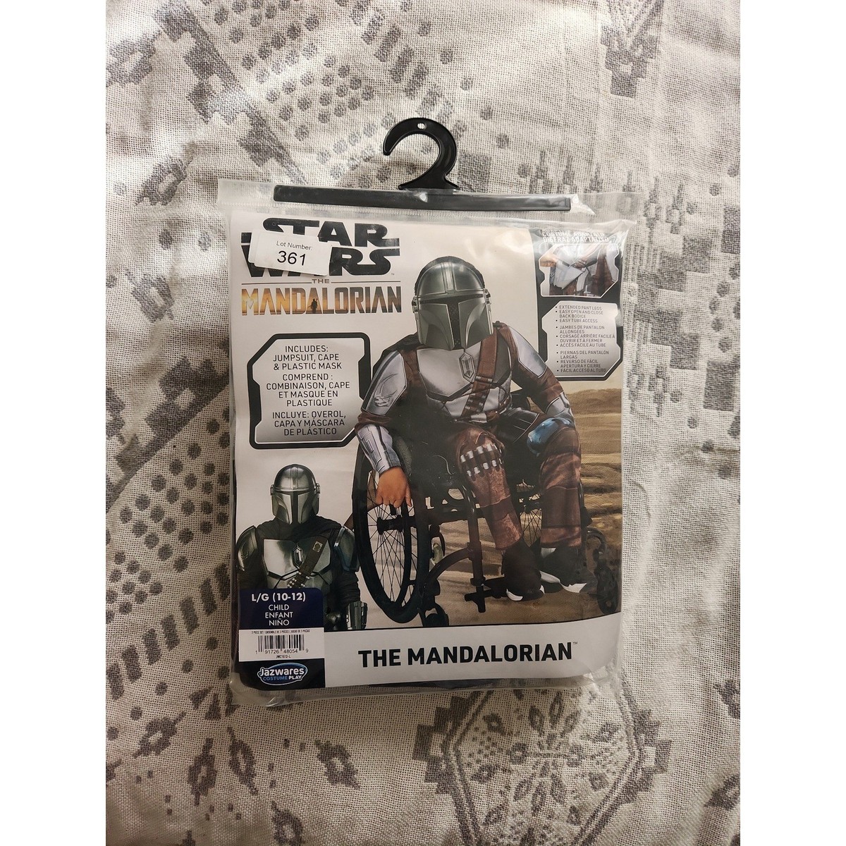 Y・M Kids' Star Wars MANDALORIAN Costume Jumpsuit with Mask Child Size