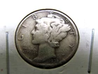 1938-P Silver Mercury Dime, Condition - VF  wp1