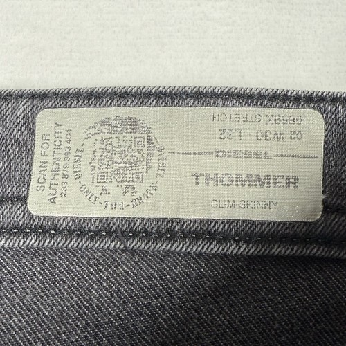 Diesel Thommer RB028 30x30 Distressed Washed Black Slim Skinny (Excellent) - Picture 7 of 12