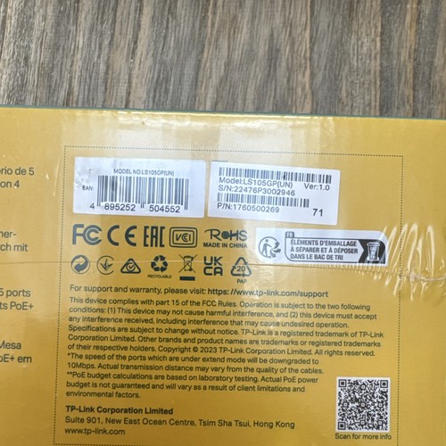 Tp-Link LS105GP 5-Port Gigabit Desktop Litewave Switch With 4-Port Poe+ - Picture 2 of 3