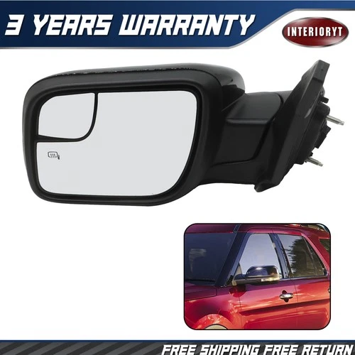 Side Mirror For FORD Explorer 16-19 with Power Heated Puddle Light Driver Side