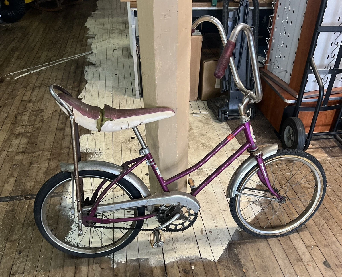 Vimtage Western Flyer Deep Purple Sparkle Buzz Bike Banana Seat