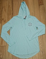 NWT Vineyard Vines Men's Green Hoodie Lightweight Pullover Pink Whale Sweatshirt
