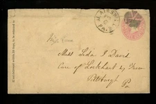 US Postal History #U59 Envelope issued 1864 Blairsville PA to Pittsburgh PA