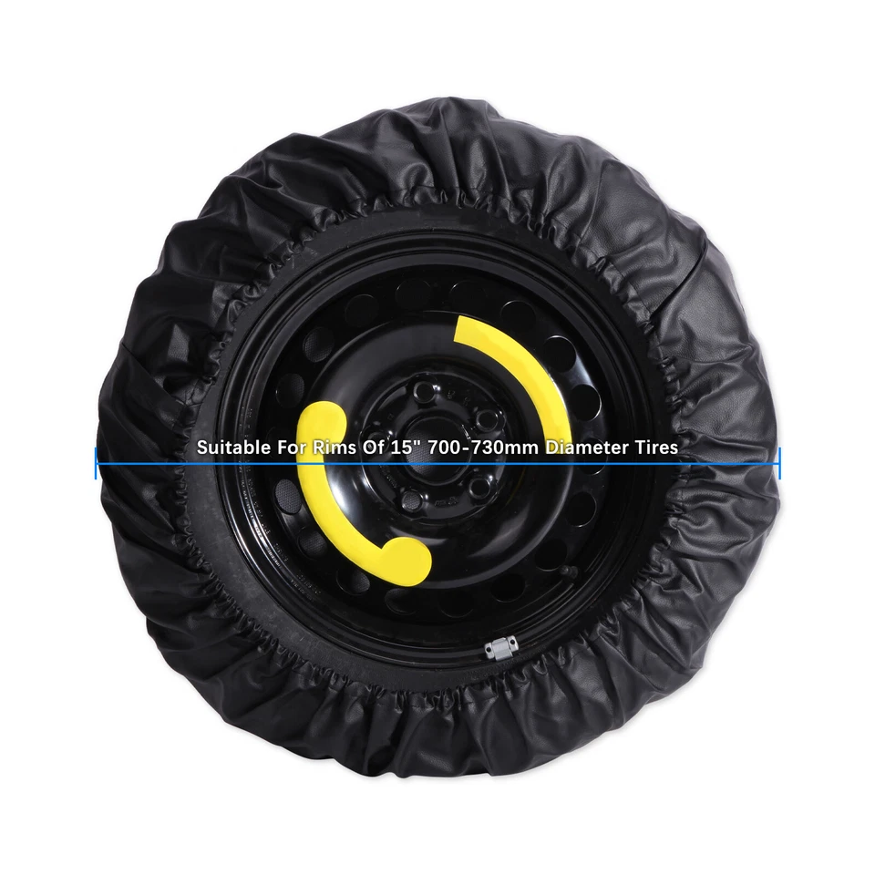 For Toyota RAV4 2007 2008 2010 2011 15" Spare Tire Tyre Wheel Cover Black Vinyl - Изображение 2 из 4