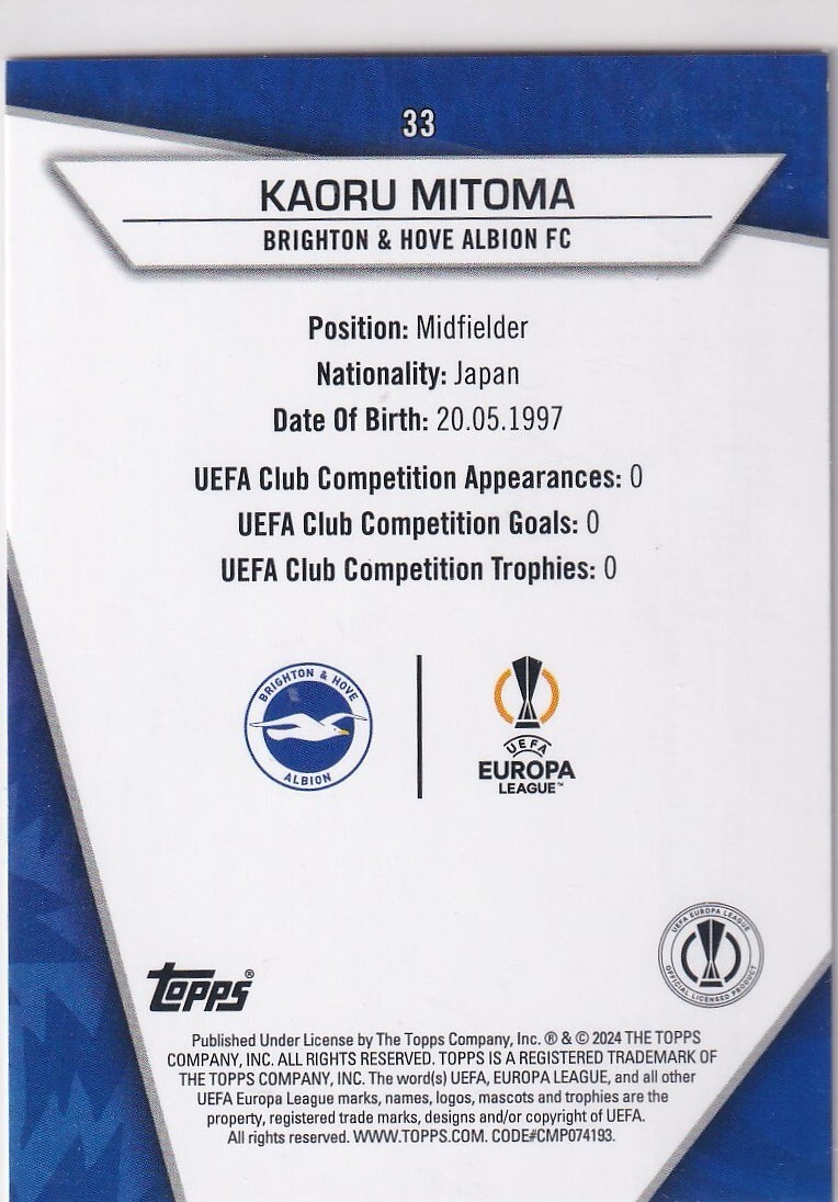 Topps UCL Super-Stars 23/24 Nr. 33 Kaoru Mitoma Blue Rare | eBay