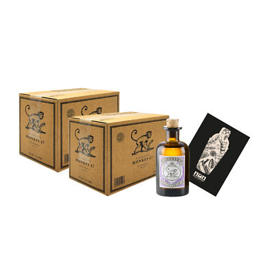 Monkey 47 Gin Miniatur 12x 50ml (47% vol) Schwarzwald Dry Gin Mini- [Enthält Su