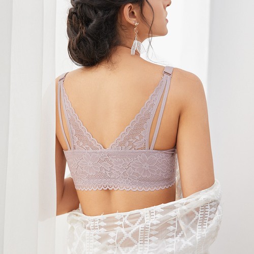 Damen BH ohne Bügel Frontöffnung Büstenhalter Unterwäsche Raffung Sexy Dessous Top - Bild 19 von 41
