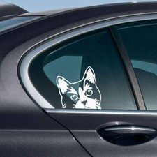 6-inch White Cat Vinyl Car Window Decal Graphic Feline Sticker Decoration 6-inch White Cat Vinyl Car Window Decal Graphic Feline Sticker Decoration