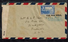Montserrat Inter-Island Mail Cover with Montserrat Censor Tape CL 5, AA 93