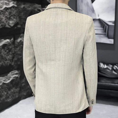 Men Work Blazer Jacket Business Casual Button Slim Fit Suit Coat Tops Solid - Picture 5 of 12