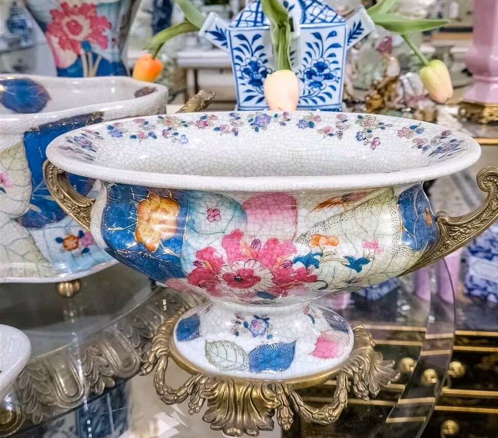 tobacco leaf bowl MOTTAHEDEH Presentation it is an original Mottahedeh creation Mottahedeh Tobacco Leaf Dessert Bowl
