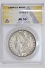 1899-S MORGAN DOLLAR ANACS AU55