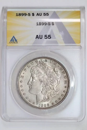 1899-S MORGAN DOLLAR ANACS AU55