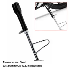 Universal Black CNC Motorcycle Kickstand Side Stand Adjustable Leg Prop Post -