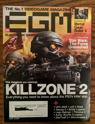 EGM, Electronic Gaming Magazine August 2008 #231 Killzone 2 Starcraft Metal Gear